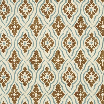 Фото Ткань портьерная с рисунком - Орнамент - стиль Английский - Коричневый - Купить в Интернет-магазине