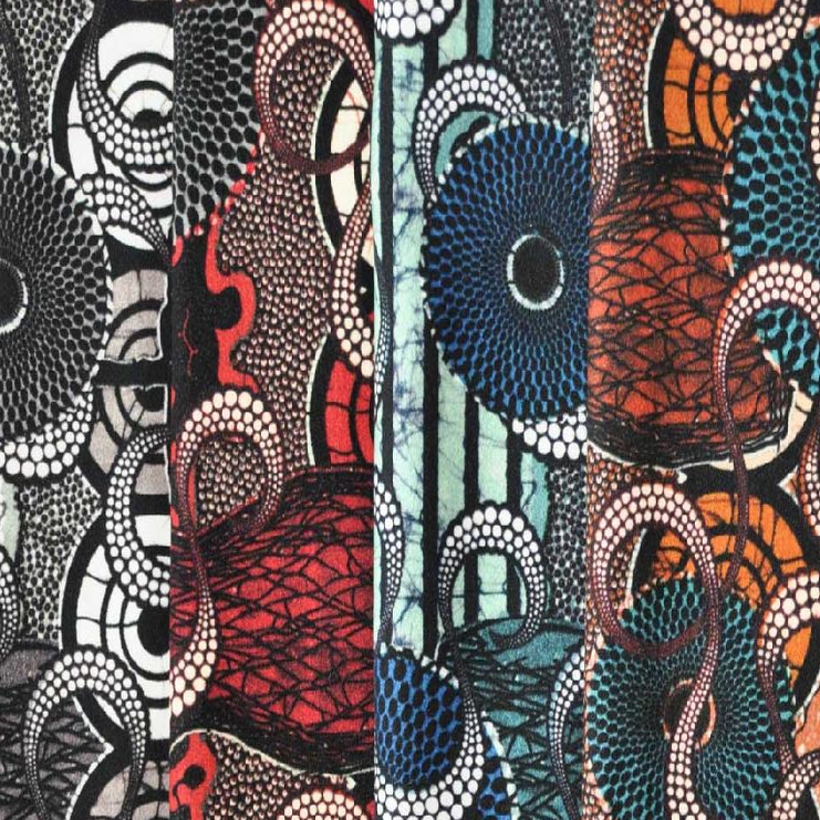 Фото Ткань портьерная с рисунком - Орнамент - стиль Европейский - Черный - Купить в Интернет-магазине