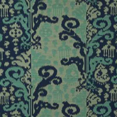 Фото Ткань портьерная с рисунком - Орнамент - стиль Американский - Бирюзовый - Купить в Интернет-магазине