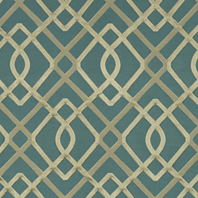 Фото Ткань портьерная с рисунком - Орнамент - стиль Американский - Бирюзовый - Купить в Интернет-магазине