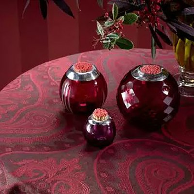 Фото Ткань портьерная с рисунком - Дамаск - стиль Английский - Фиолетовый - Купить в Интернет-магазине