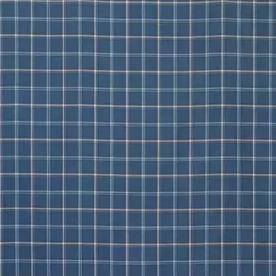 Фото Ткань портьерная с рисунком - Клетка - стиль Английский - Синяя - Купить в Интернет-магазине