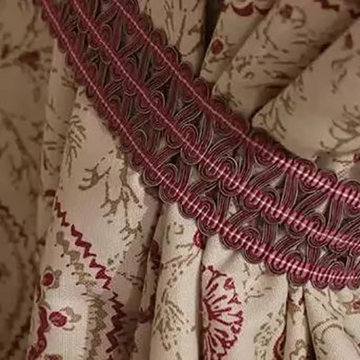 Фото Ткань портьерная с рисунком - Орнамент - стиль Английский - Светло-серый - Купить в Интернет-магазине