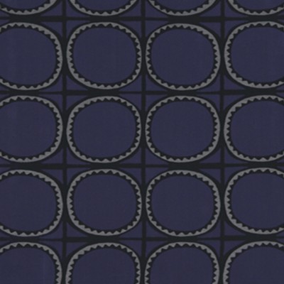 Фото Ткань портьерная с рисунком - Орнамент - стиль Американский - Синий - Купить в Интернет-магазине