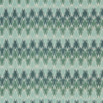 Фото Ткань портьерная с рисунком - Орнамент - стиль Американский - Бирюзовый - Купить в Интернет-магазине