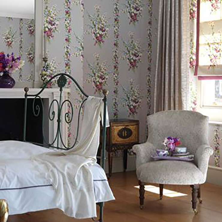 Фото Ткань портьерная с рисунком - Цветы - стиль Английский - Купить в Интернет-магазине