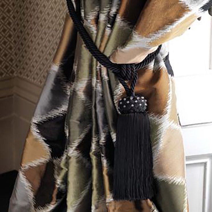 Фото Ткань портьерная с рисунком - Клетка - стиль Английский - Бирюзовая - Купить в Интернет-магазине