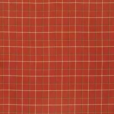 Фото Ткань портьерная с рисунком - Клетка - стиль Английский - Красная - Купить в Интернет-магазине