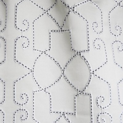 Фото Ткань портьерная с рисунком - Орнамент - стиль Европейский - Белый - Купить в Интернет-магазине