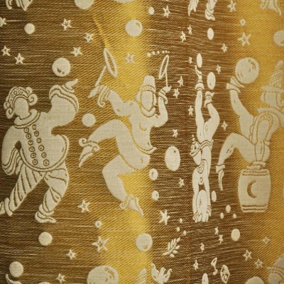 Фото Ткань портьерная с рисунком - Орнамент - стиль Европейский - Золотой - Купить в Интернет-магазине