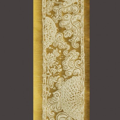 Фото Ткань портьерная с рисунком - Орнамент - стиль Европейский - Золотой - Купить в Интернет-магазине