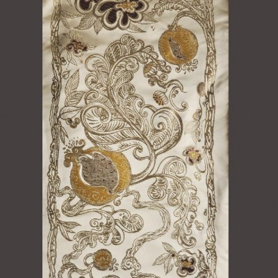 Фото Ткань портьерная с рисунком - Орнамент - стиль Европейский - Кремовый - Купить в Интернет-магазине