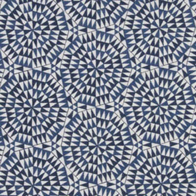 Фото Ткань портьерная с рисунком - Орнамент - стиль Американский - Синий - Купить в Интернет-магазине