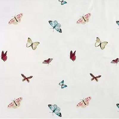 Фото Ткань портьерная с рисунком - Крупный декор - стиль Английский - Белый - Купить в Интернет-магазине