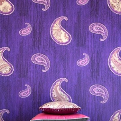 Фото Обои с рисунком - Пейсли - стиль Английская классика - Фиолетовые - Купить в Интернет-магазине