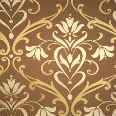 Фото Обои с рисунком - Дамаск - стиль Английская классика - Коричневые - Купить в Интернет-магазине