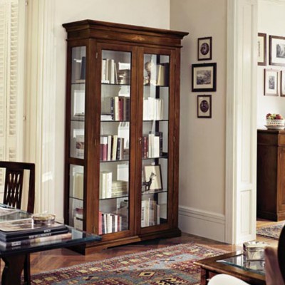 Фото Витрина широкая - стиль Европейская эклектика - Для гостиной - Со стеклянными дверями - Zilio - Classic Ita - Купить в Интернет-магазине