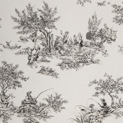 Фото Обои с рисунком - Туаль - стиль Английская классика - Белые - Купить в Интернет-магазине