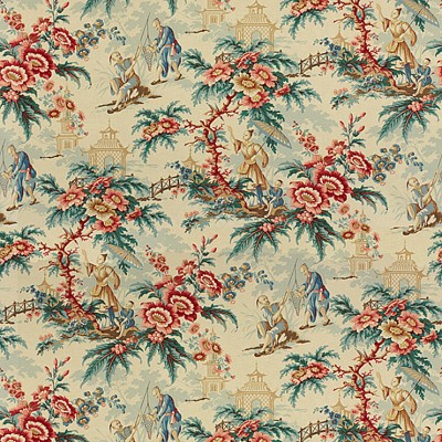 Фото Ткань портьерная с рисунком - Туаль - стиль Английский - Бежевая - Купить в Интернет-магазине