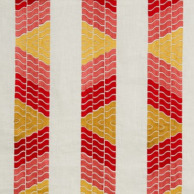 Фото Ткань портьерная с рисунком - Полоски - стиль Английский - Красные - Купить в Интернет-магазине