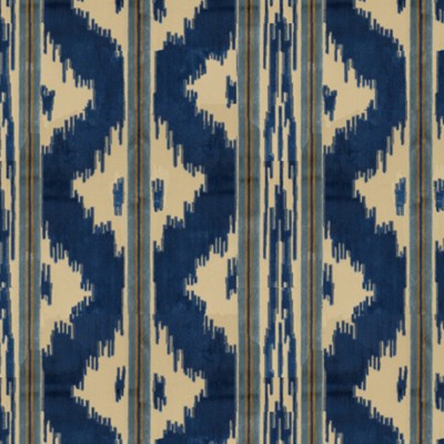 Фото Ткань портьерная с рисунком - Орнамент - стиль Английский - Синий - Купить в Интернет-магазине