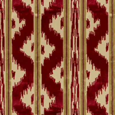 Фото Ткань портьерная с рисунком - Орнамент - стиль Английский - Красный - Купить в Интернет-магазине