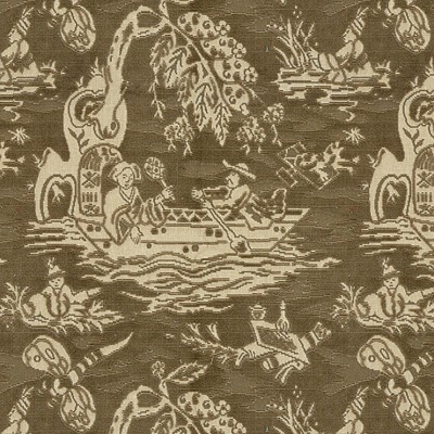Фото Ткань портьерная с рисунком - Туаль - стиль Английский - Коричневая - Купить в Интернет-магазине