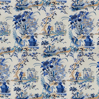 Фото Ткань портьерная с рисунком - Крупный декор - стиль Английский - Белый - Купить в Интернет-магазине