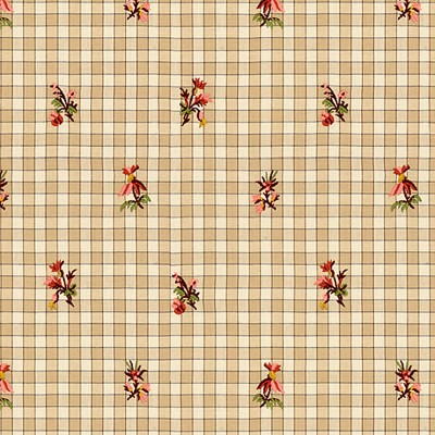 Фото Ткань портьерная с рисунком - Клетка - стиль Английский - Коричневая - Купить в Интернет-магазине