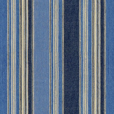 Фото Ткань портьерная с рисунком - Полоски - стиль Английский - Синие - Купить в Интернет-магазине