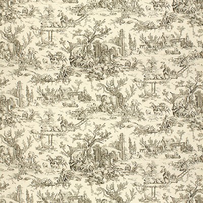 Фото Ткань портьерная с рисунком - Туаль - стиль Английский - Кремовая - Купить в Интернет-магазине