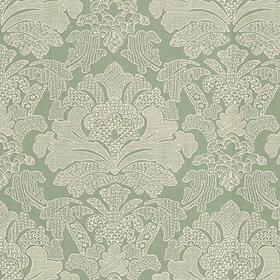 Фото Ткань портьерная с рисунком - Дамаск - стиль Английский - Бирюзовый - Купить в Интернет-магазине