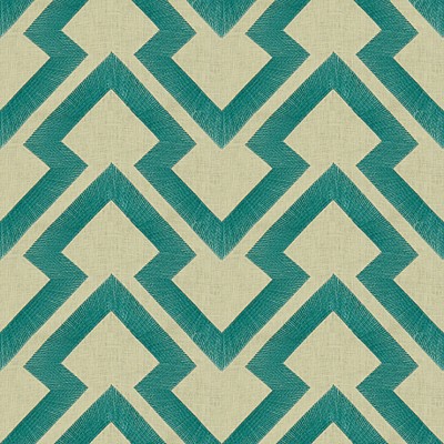 Фото Ткань портьерная с рисунком - Орнамент - стиль Английский - Бирюзовый - Купить в Интернет-магазине