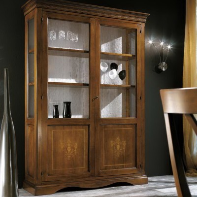 Фото Витрина широкая - стиль Европейская эклектика - Для гостиной - Со стеклянными дверями - Tessarolo - Modigliani Notte - Купить в Интернет-магазине