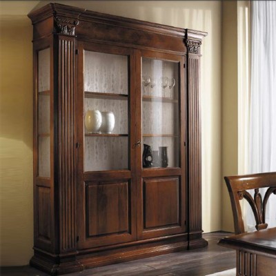 Фото Витрина широкая - стиль Европейская эклектика - Для гостиной - Со стеклянными дверями - Tessarolo - Bellini - Купить в Интернет-магазине