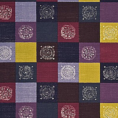 Фото Ткань портьерная с рисунком - Клетка - стиль Английский - Фиолетовая - Купить в Интернет-магазине