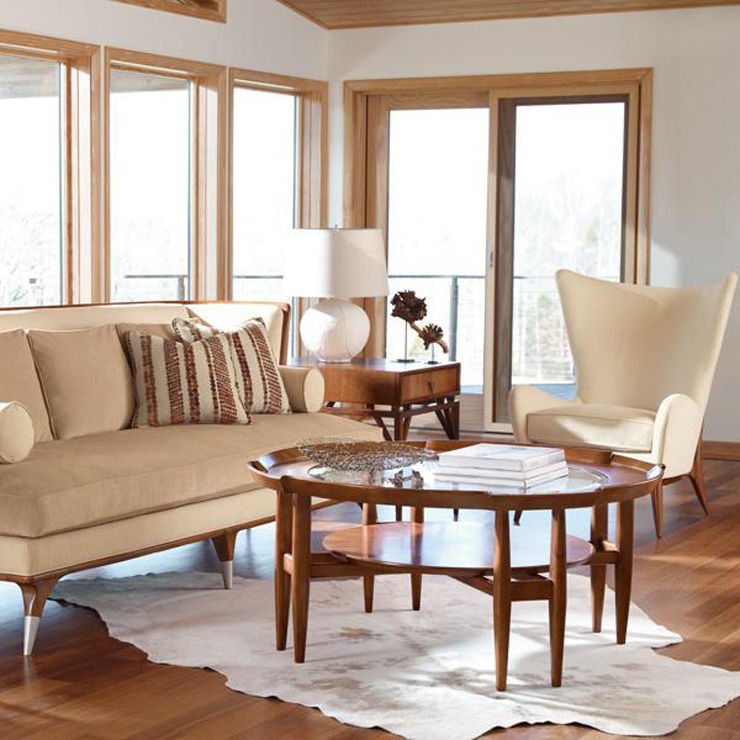 Фото Кресло на деревянной раме - стиль Transitional - Для гостиной - Купить в Интернет-магазине