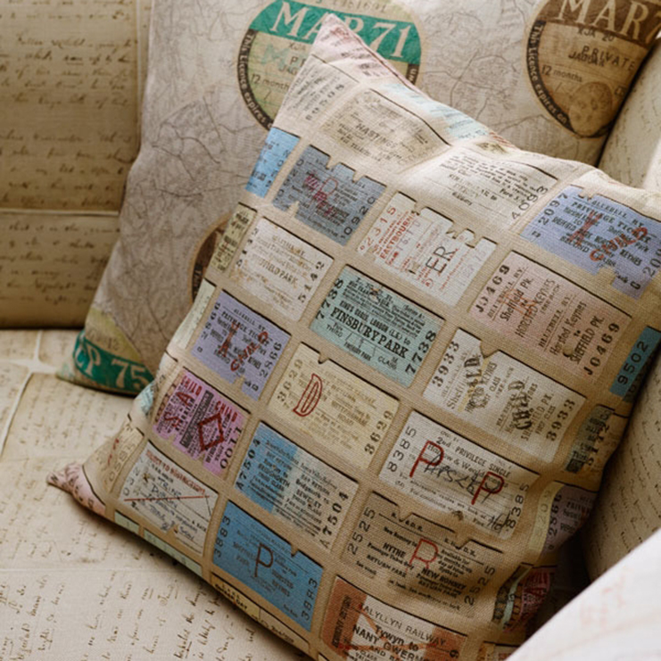 Фото Ткань портьерная с рисунком - Крупный декор - стиль Английский - Бежевый - Купить в Интернет-магазине