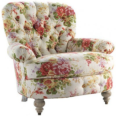Фото Кресло обитое - стиль Американская классика - Для гостиной - удобное кресло производства США - Highland House - Royal Manor - Купить в Интернет-магазине
