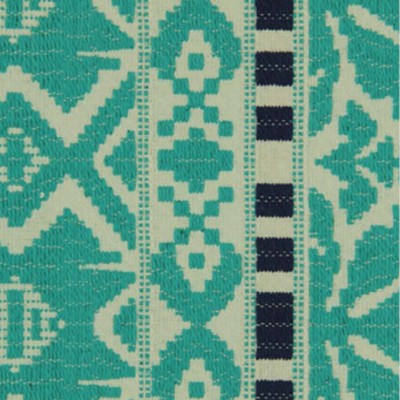 Фото Ткань портьерная с рисунком - Орнамент - стиль Американский - Бирюзовый - Купить в Интернет-магазине