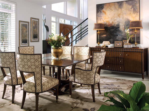 Фото Стол обеденный - стиль Ар-деко - Для столовой - большие обеденные столы производства США - Marge Carson - Tango Collection - Купить в Интернет-магазине Фото Стол обеденный - стиль Ар-деко - Для столовой - большие обеденные столы производства США - Marge Carson - Tango Collection - Купить в Интернет-магазине