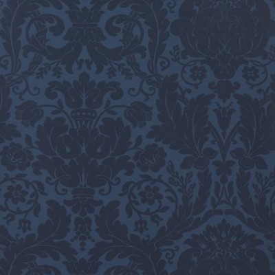 Фото Обои с рисунком - Дамаск - стиль Американский - Синие - Купить в Интернет-магазине