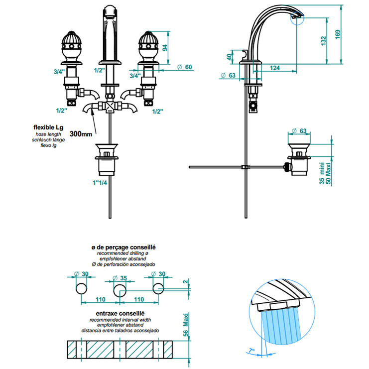 Фото Смеситель для раковины - стиль Европейский - Купить в Интернет-магазине