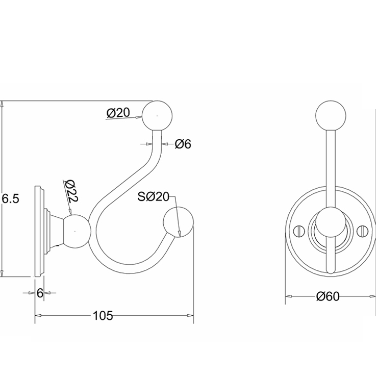Фото Крючок для полотенец - стиль Современный - Купить в Интернет-магазине