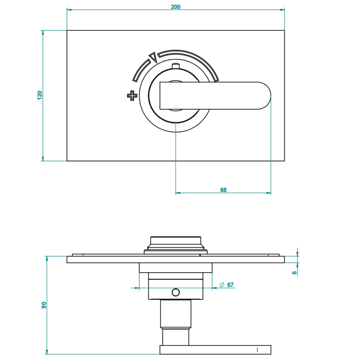 Фото Смеситель для душа и ванны - стиль Современный - Купить в Интернет-магазине