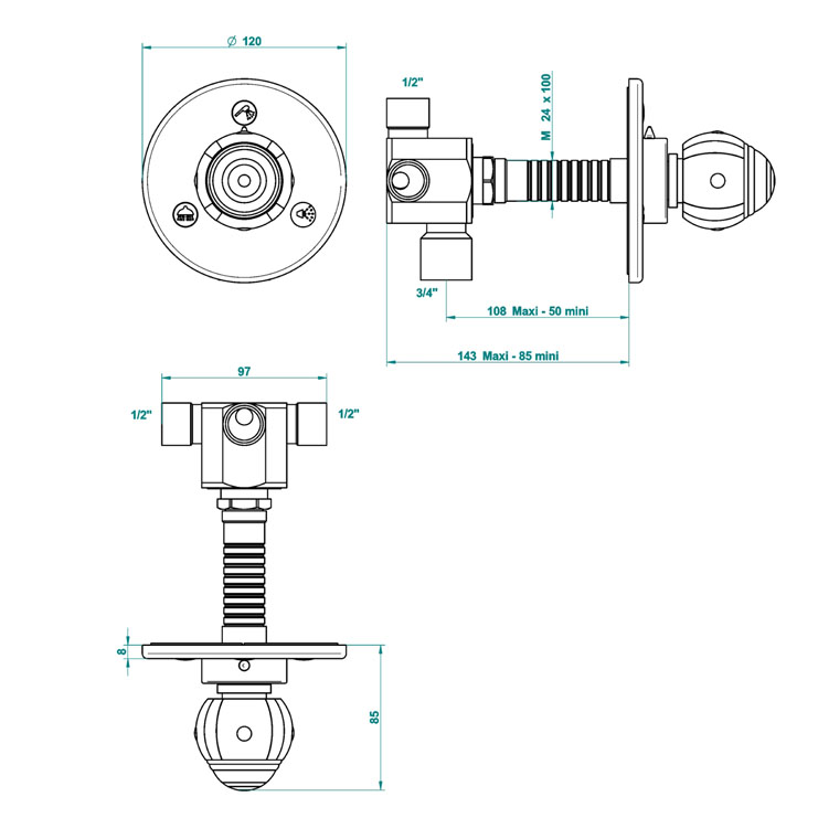 Фото Смеситель для душа и ванны - стиль Европейский - Купить в Интернет-магазине