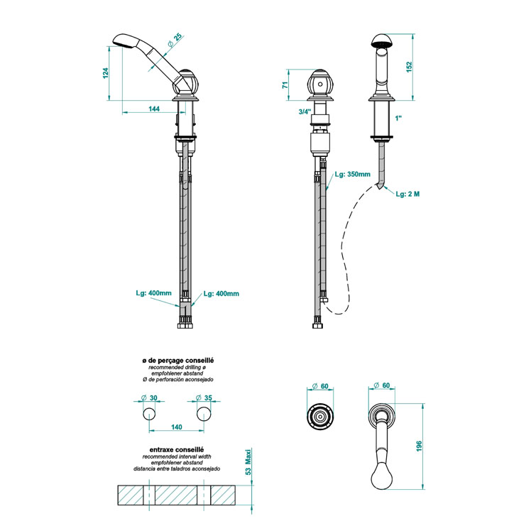 Фото Смеситель для душа и ванны - стиль Европейский - Купить в Интернет-магазине