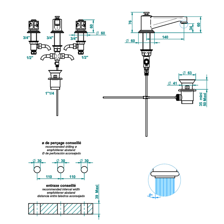 Фото Смеситель для раковины - стиль Европейский - Купить в Интернет-магазине