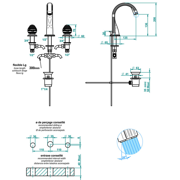 Фото Смеситель для раковины - стиль Европейский - Купить в Интернет-магазине