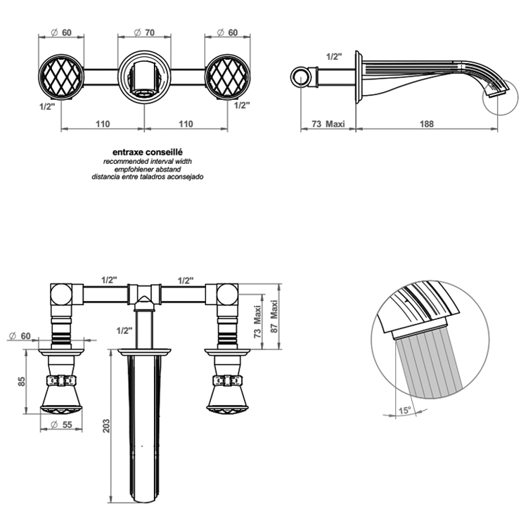 Фото Смеситель для раковины - стиль Европейский - Купить в Интернет-магазине